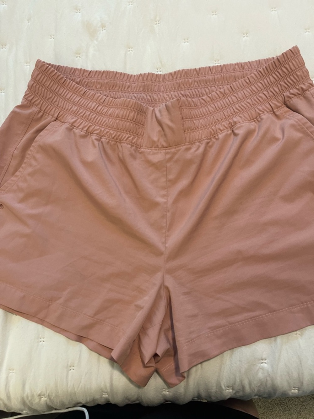 Old Navy Shirred-Waist Rose Pink Athletic Shorts